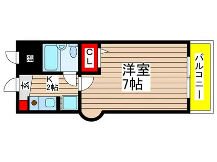 第2ハイコープ田中(1K/3階)の間取り写真