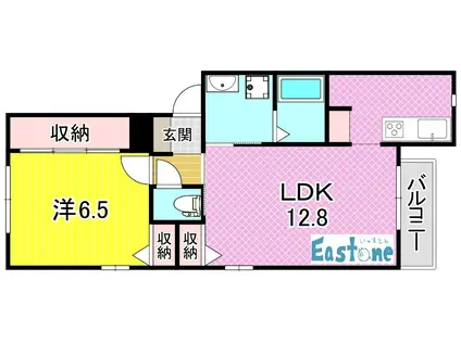 ピエネッタ(1LDK/1階)の間取り写真