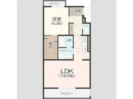 ADORE(1LDK/1階)の間取り写真