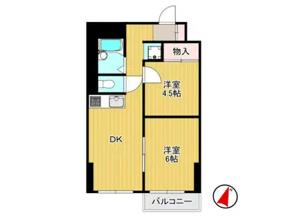 JLBグランエクリュ田園調布(2DK/6階)の間取り写真