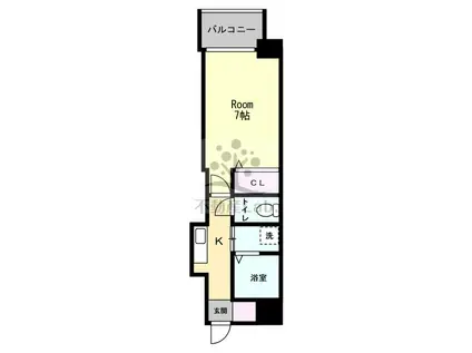 ビガーポリス112日本橋三丁目(1K/7階)の間取り写真