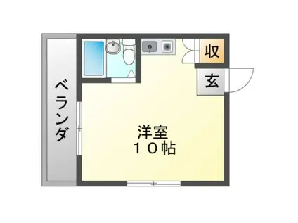 マリードーム(ワンルーム/1階)の間取り写真