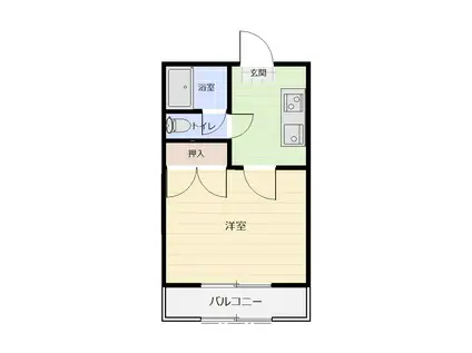 コーポアドバンスB棟(1K/2階)の間取り写真