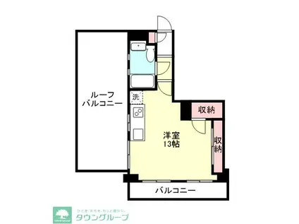 ライオンズマンション大倉山第2(ワンルーム/7階)の間取り写真