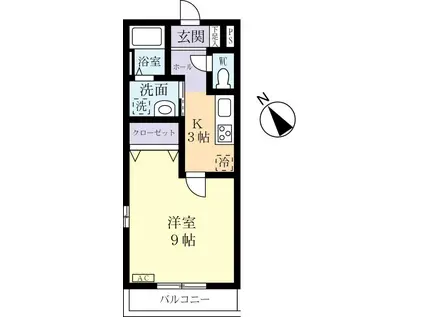 マ・ピエスSKR(1K/1階)の間取り写真