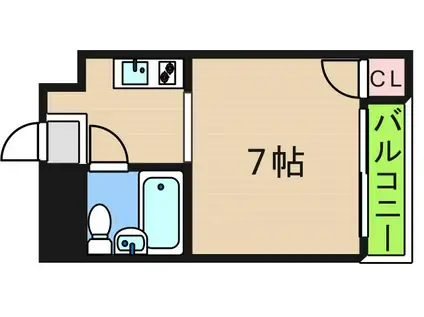 シティーハイツ住之江公園(1K/3階)の間取り写真