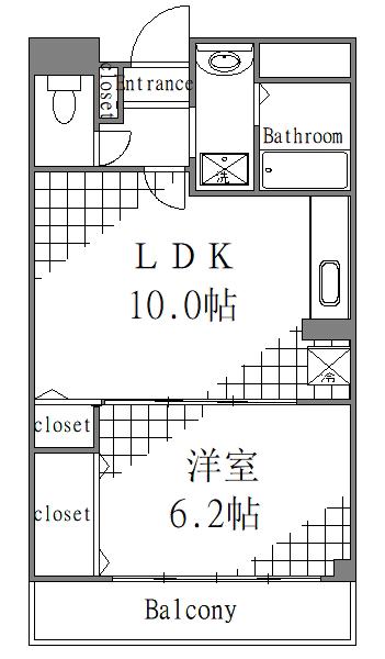 ラポール西大島イースト(1LDK/3階)の間取り写真