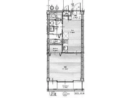 アイティーオー南福岡(1DK/1階)の間取り写真