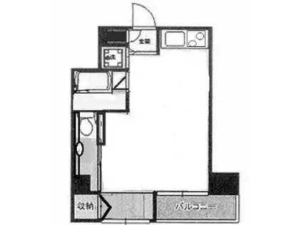 西日暮里フラワーマンション(1DK/5階)の間取り写真
