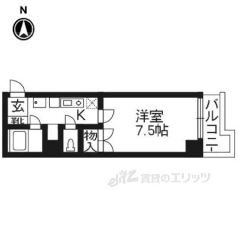 VILLASOLEIL(1K/1階)の間取り写真