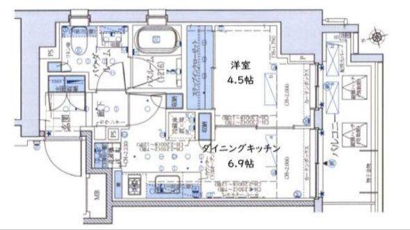 アトラス西早稲田(1DK/4階)の間取り写真
