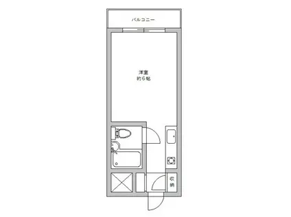ユースピア田園調布(ワンルーム/2階)の間取り写真