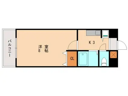 フジコーポラスIII(1K/4階)の間取り写真
