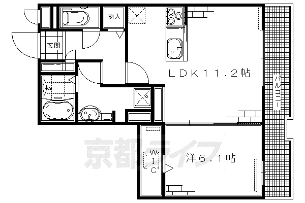 マジェスティサザンII棟(1LDK/2階)の間取り写真