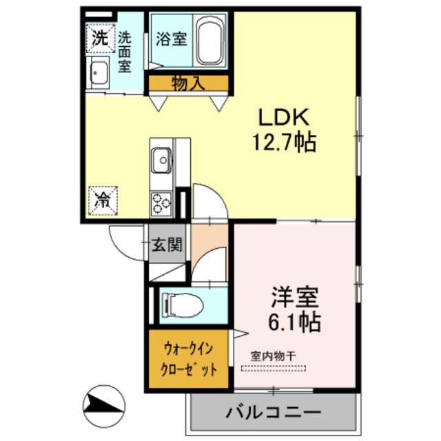 グラン ファミーユ(1LDK/2階)の間取り写真