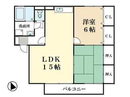 奥清館 (2LDK/2階)の間取り写真