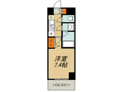 アルテシモ シェルト(1K/8階)の間取り写真