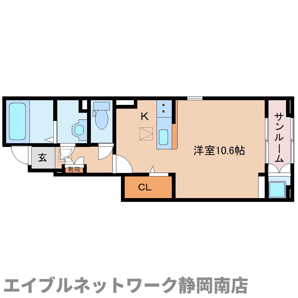S・GVI(ワンルーム/1階)の間取り写真
