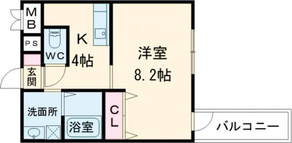 セレナーデ東雲本町(1K/3階)の間取り写真