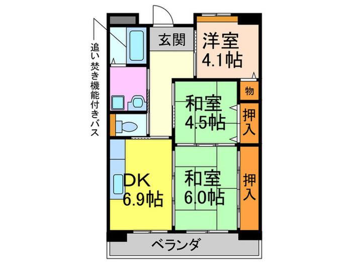 OPH千里佐竹台2棟・3棟(3DK/8階)の間取り写真
