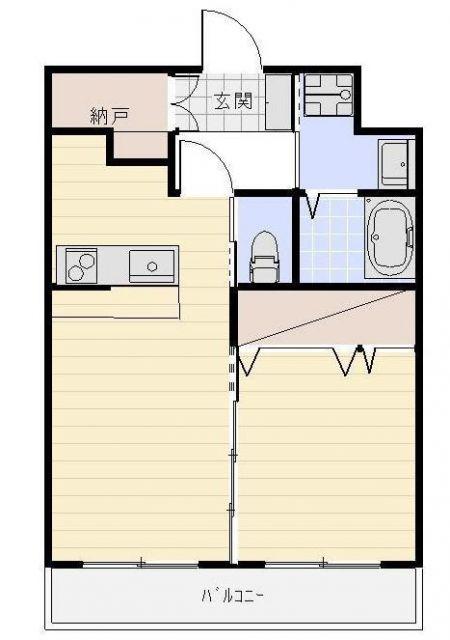 エスペランサ大門(1LDK/2階)の間取り写真