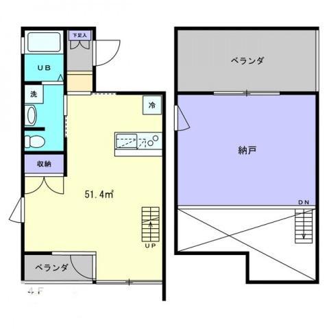 富士グランディール(ワンルーム/4階)の間取り写真