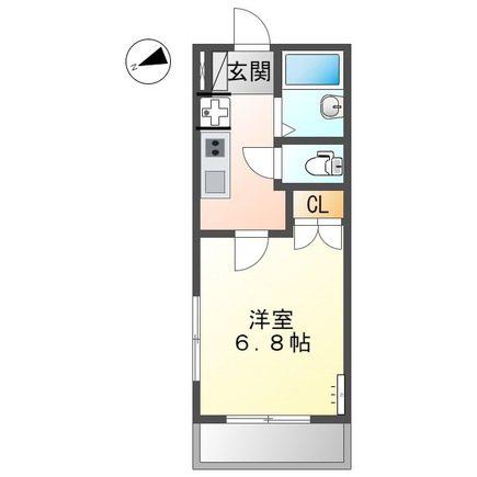 POLARIS K&J(1K/3階)の間取り写真