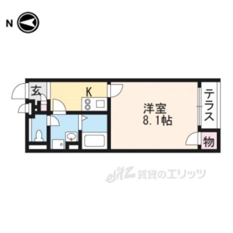 レオネクストますが(1K/1階)の間取り写真