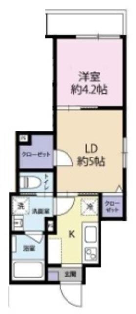 Y′S中野本町(1LDK/1階)の間取り写真