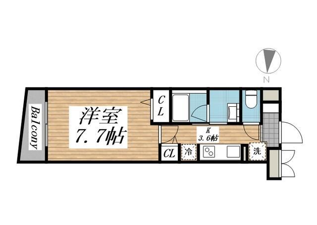 クリオ ラモード学芸大学II(1K/3階)の間取り写真