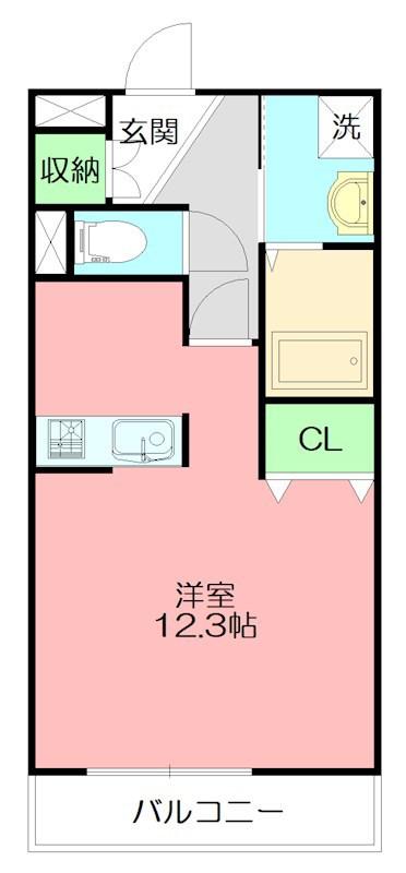 LUCE CLASSIMO(ワンルーム/1階)の間取り写真