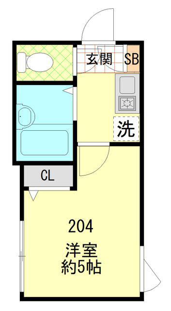 F-SQUARE(1K/2階)の間取り写真