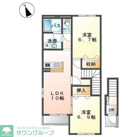 エストルーチェ(2LDK/2階)の間取り写真