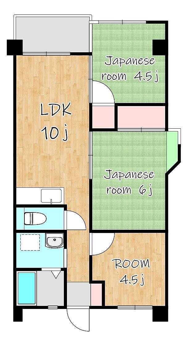 レジデンス田上台(3LDK/1階)の間取り写真