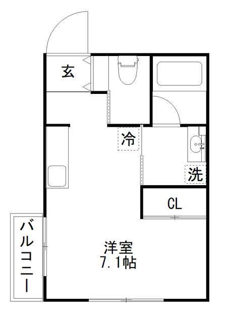 RUHE HAUS(ワンルーム/2階)の間取り写真
