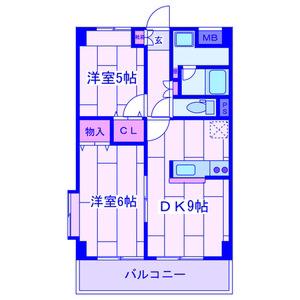 メゾンフローレ(2DK/3階)の間取り写真