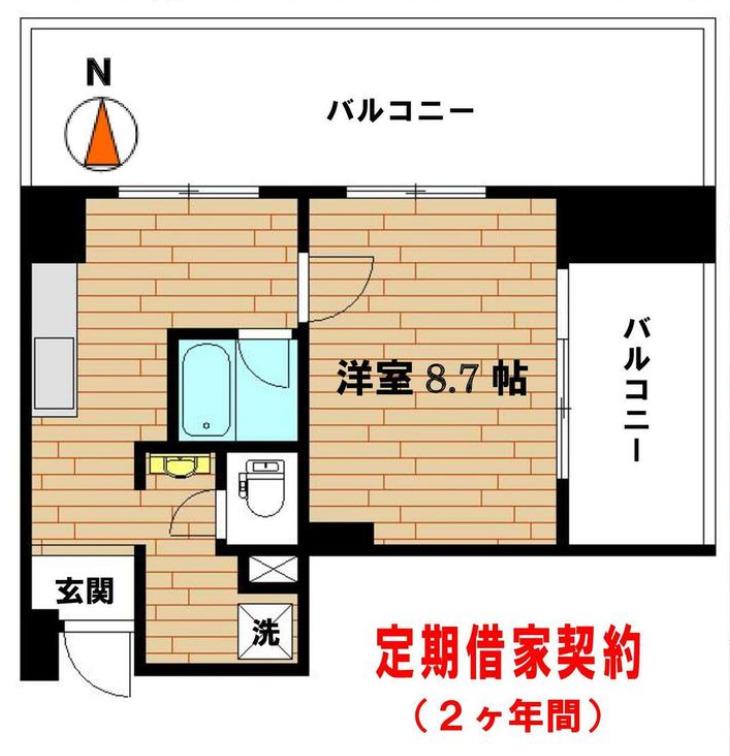 八重洲ビル(1DK/10階)の間取り写真