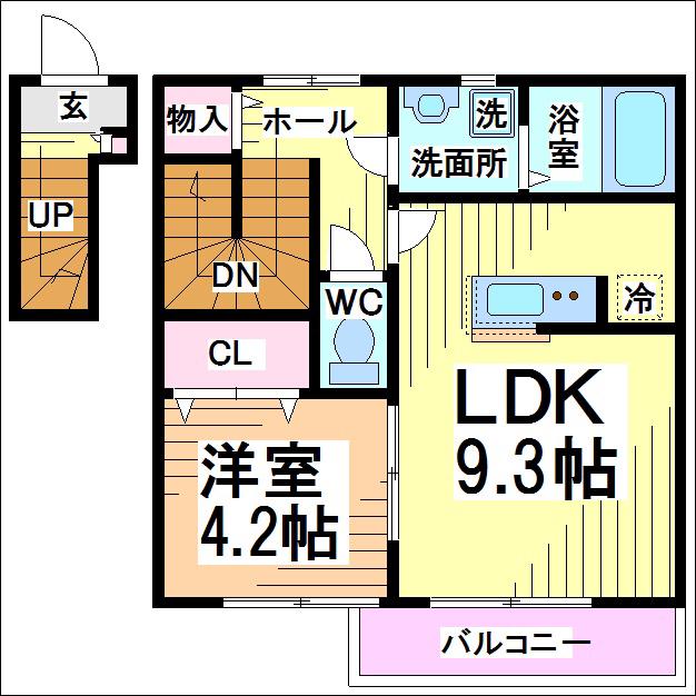 メープル吉祥寺(1LDK/2階)の間取り写真