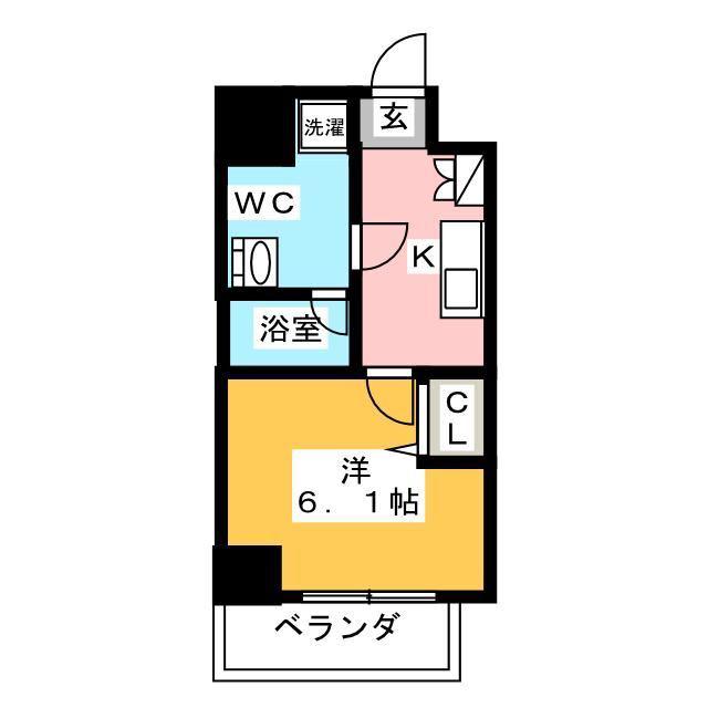 プライマル横濱平沼橋(1K/5階)の間取り写真