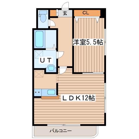 八軒六条館(1LDK/3階)の間取り写真