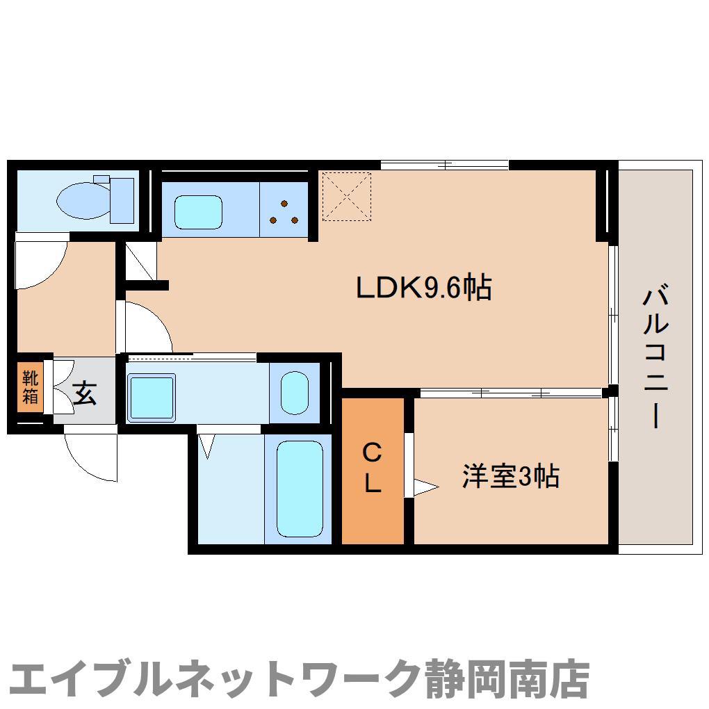 D-ROOM D-CREST駅前3丁目(1LDK/2階)の間取り写真