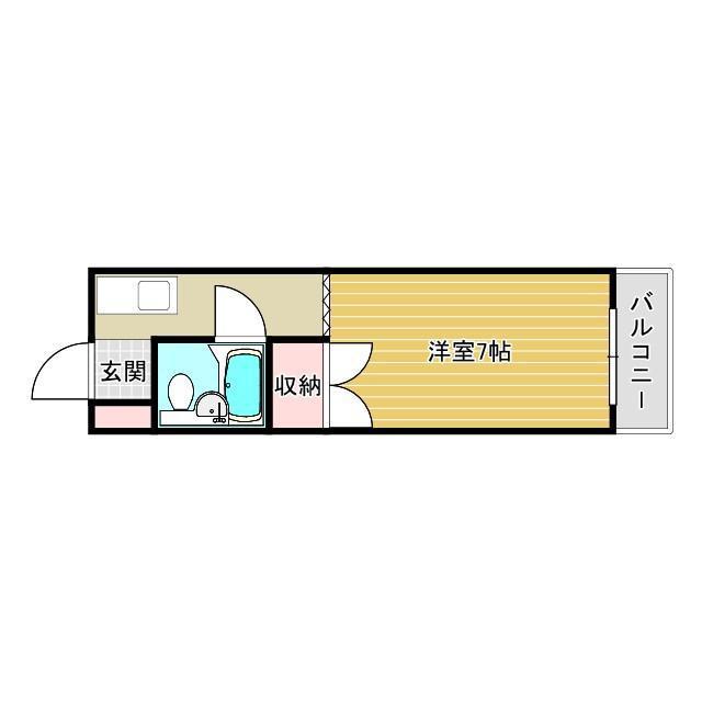 ウエストコート(1K/3階)の間取り写真