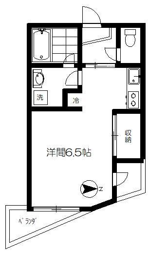 エスプワール中里(1K/3階)の間取り写真