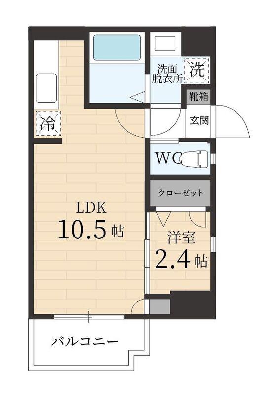 GRANDEUR住吉 弐番館(1LDK/12階)の間取り写真