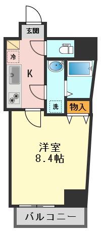 CAPRICORN(1K/5階)の間取り写真