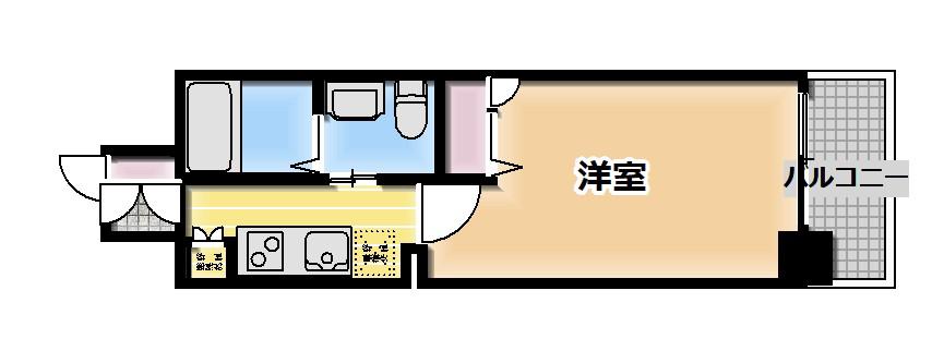 レジデンス京橋スクエア(1K/5階)の間取り写真