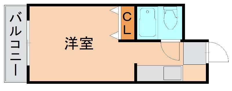 メゾン・ド祇園(ワンルーム/3階)の間取り写真