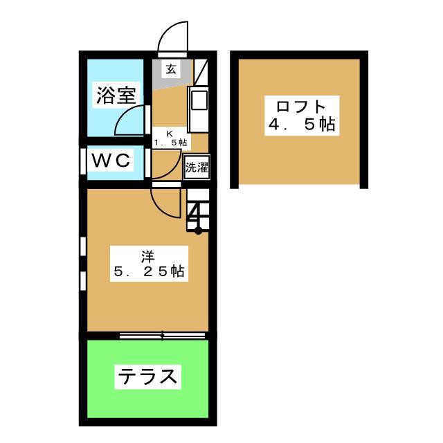 SE-K-RYU(1K/1階)の間取り写真