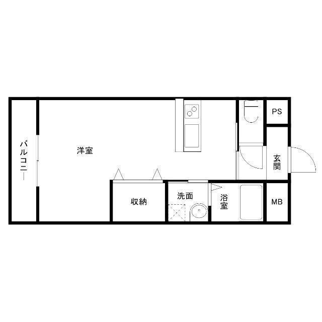 セリオ・メゾン原新町(ワンルーム/2階)の間取り写真