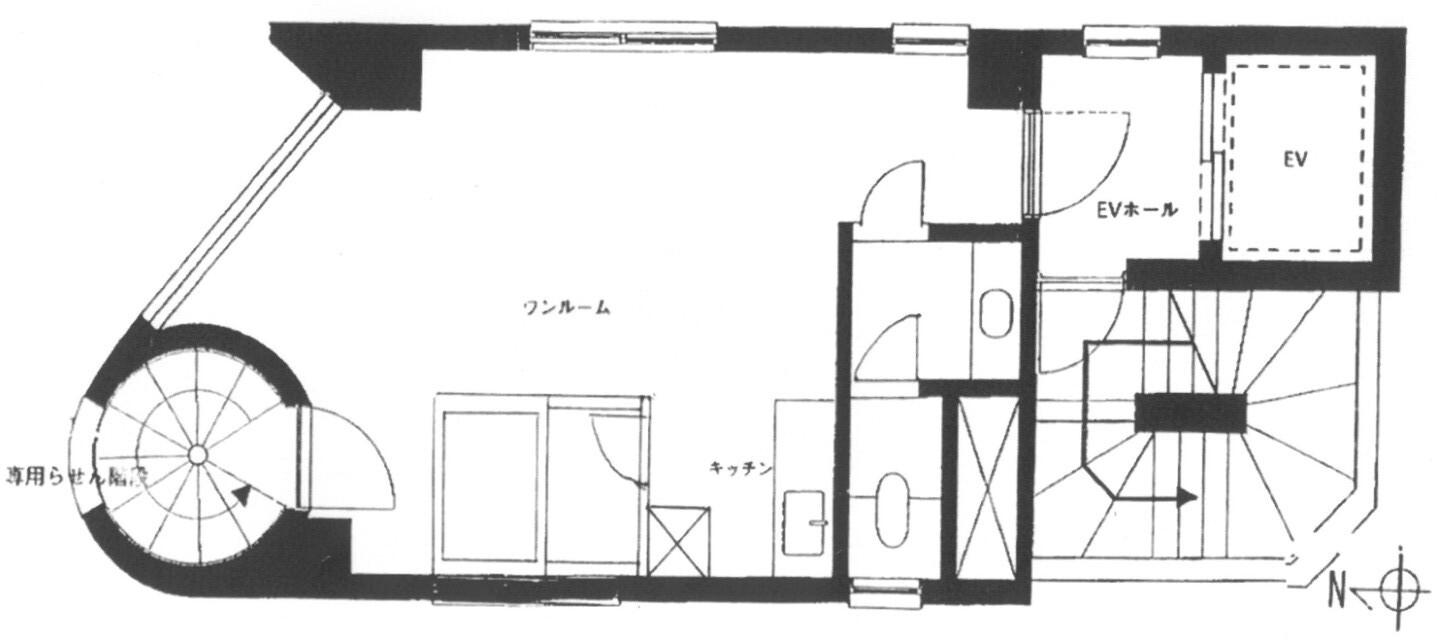 本郷シャトル(ワンルーム/2階)の間取り写真